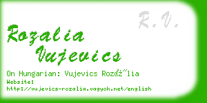 rozalia vujevics business card